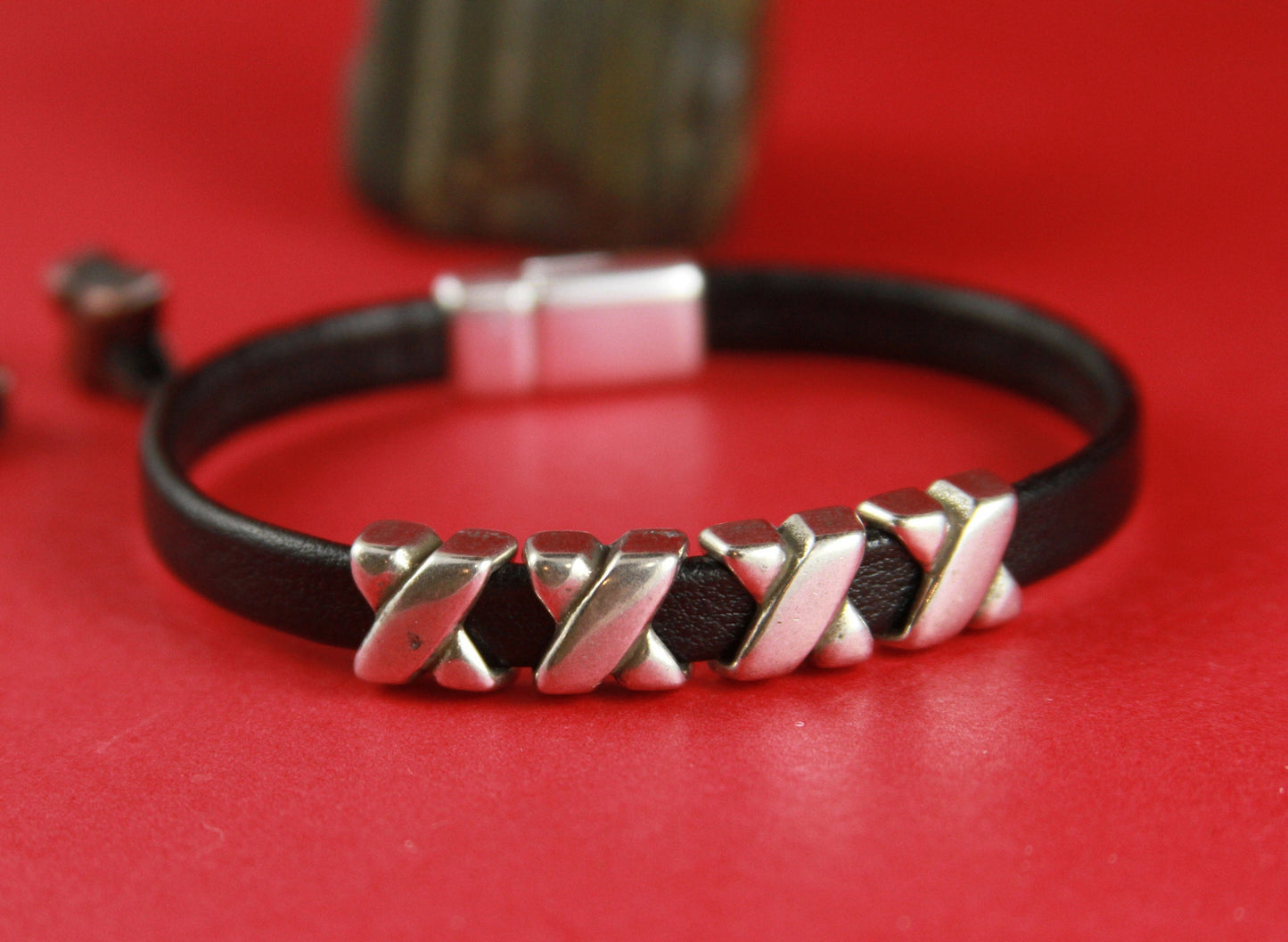FS0263>>MADE in EUROPE 4 zamak X sliders for 6mm cord, flat cord slider, 6mm X sliders qty4
