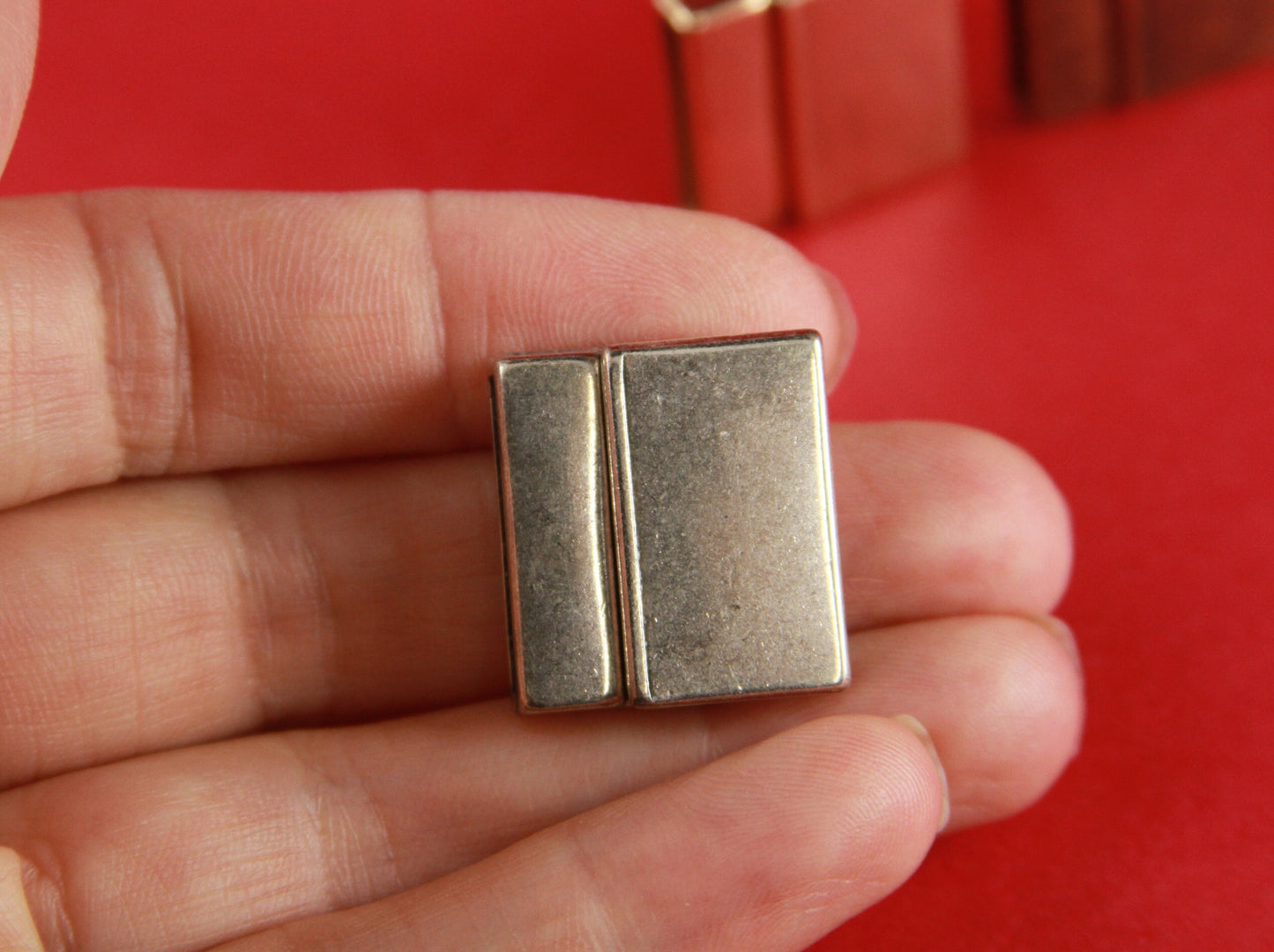 FC0100>>MADE in EUROPE zamak 20mm flat cord magnetic clasp, silver 20mm clasp, copper 20mm clasp, gold 20mm clasp(6141/20) Qty1