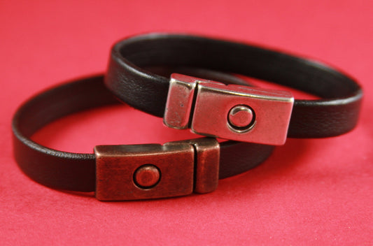 FC0008>>MADE in EUROPE zamak clasp for 10mm flat leather cord, zamak clasp for flat cord (6440/10) Qty1