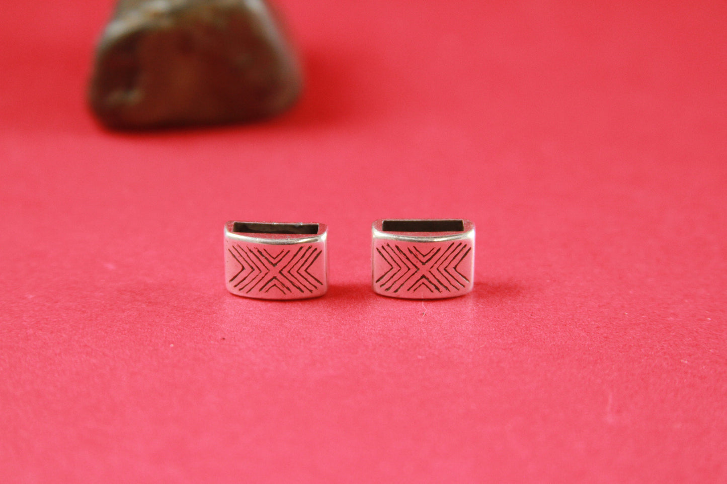FS0239>>MADE in EUROPE 4 zamak sliders, 10mm flat cord slider, 10mm leather cord slider, zamak sliders  Qty4