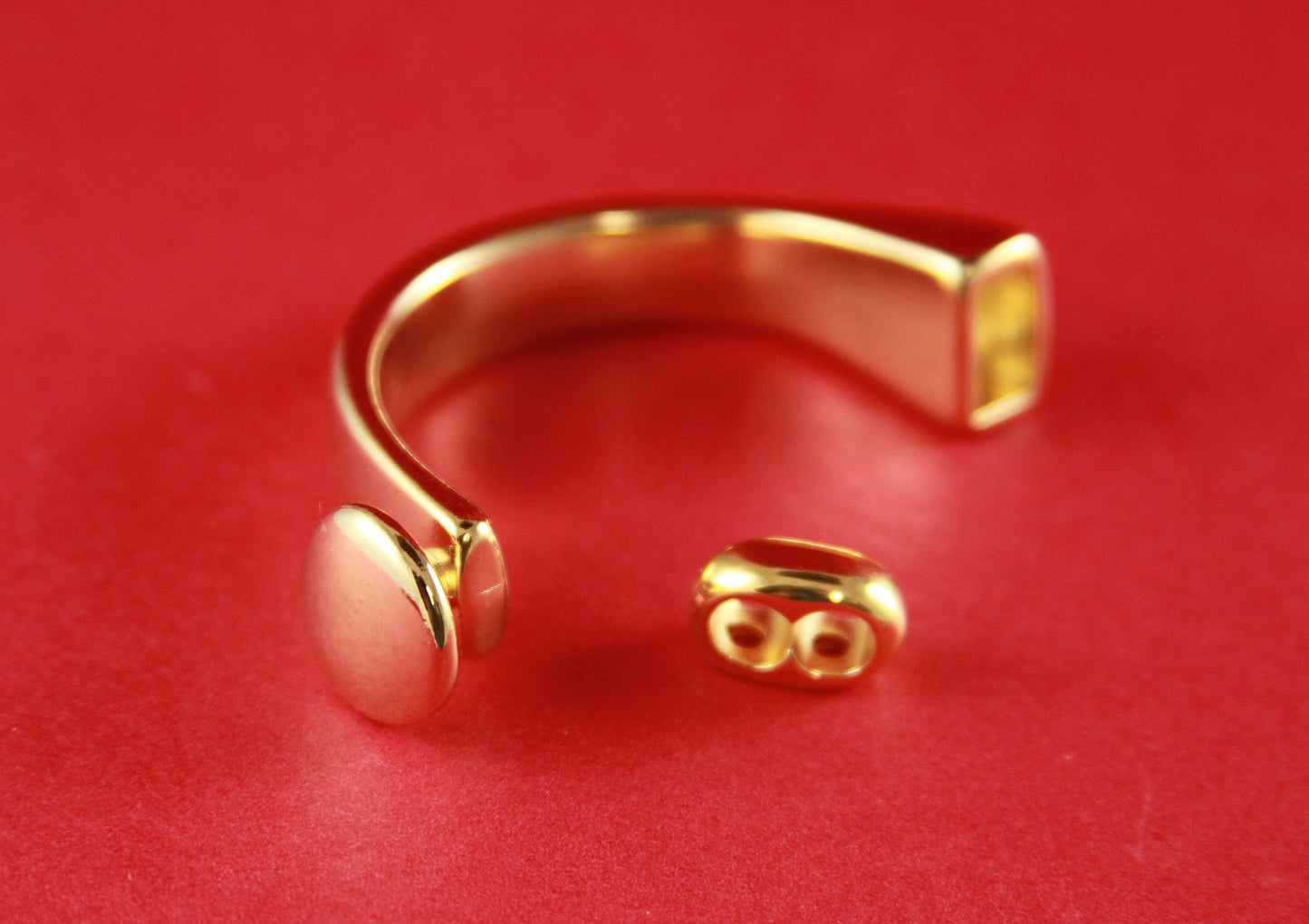 B0053>>MADE in EUROPE gold zamak half bracelet and finding, button half bracelet +strand separator, gold half bracelet (ABLZ71G)