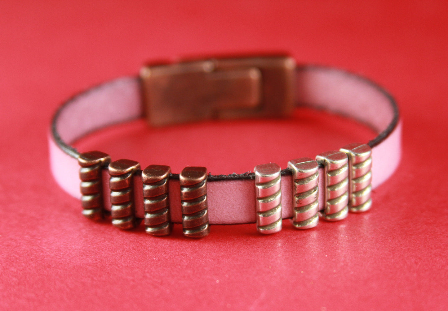 FS0220>>MADE IN EUROPE 4 zamak sliders, flat cord sliders, 10mm leather cord sliders Qty4