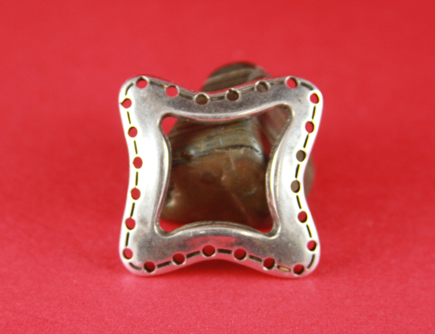 C0055>>MADE in EUROPE zamak large square connector, 20mm cord connector, flat leather cord connector Qty1