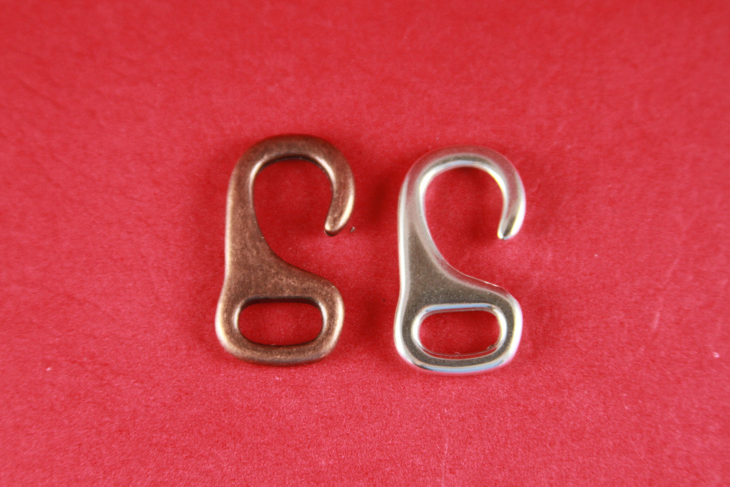 FC0176>>MADE in EUROPE 2 zamak flat hook clasps, 10mm flat cord hook clasps(7137) Qty 2