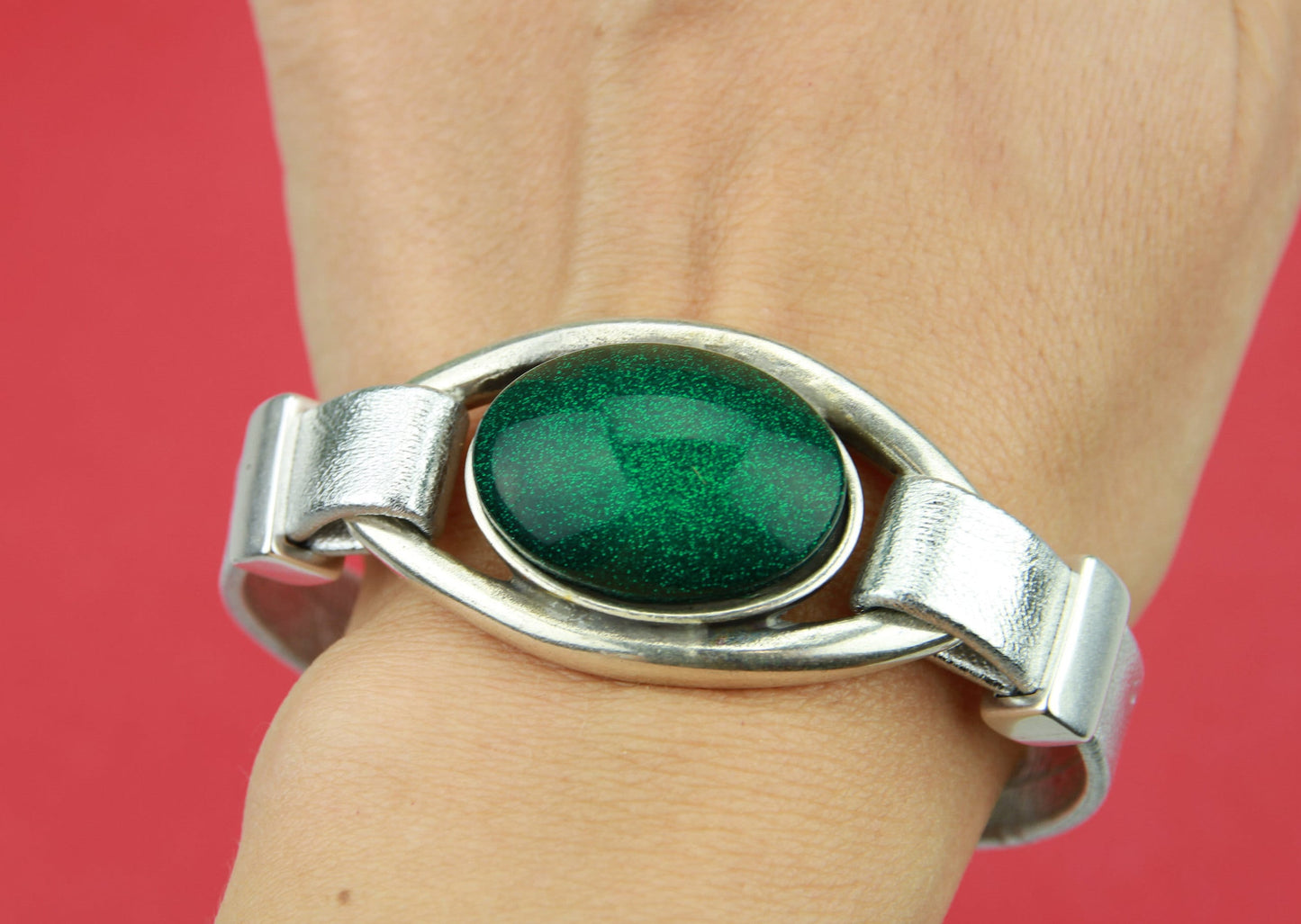 C0089>>MADE in EUROPE zamak connector, zamak cabochon connector, 10mm cord connector, flat 10mm leather cord connector Qty1