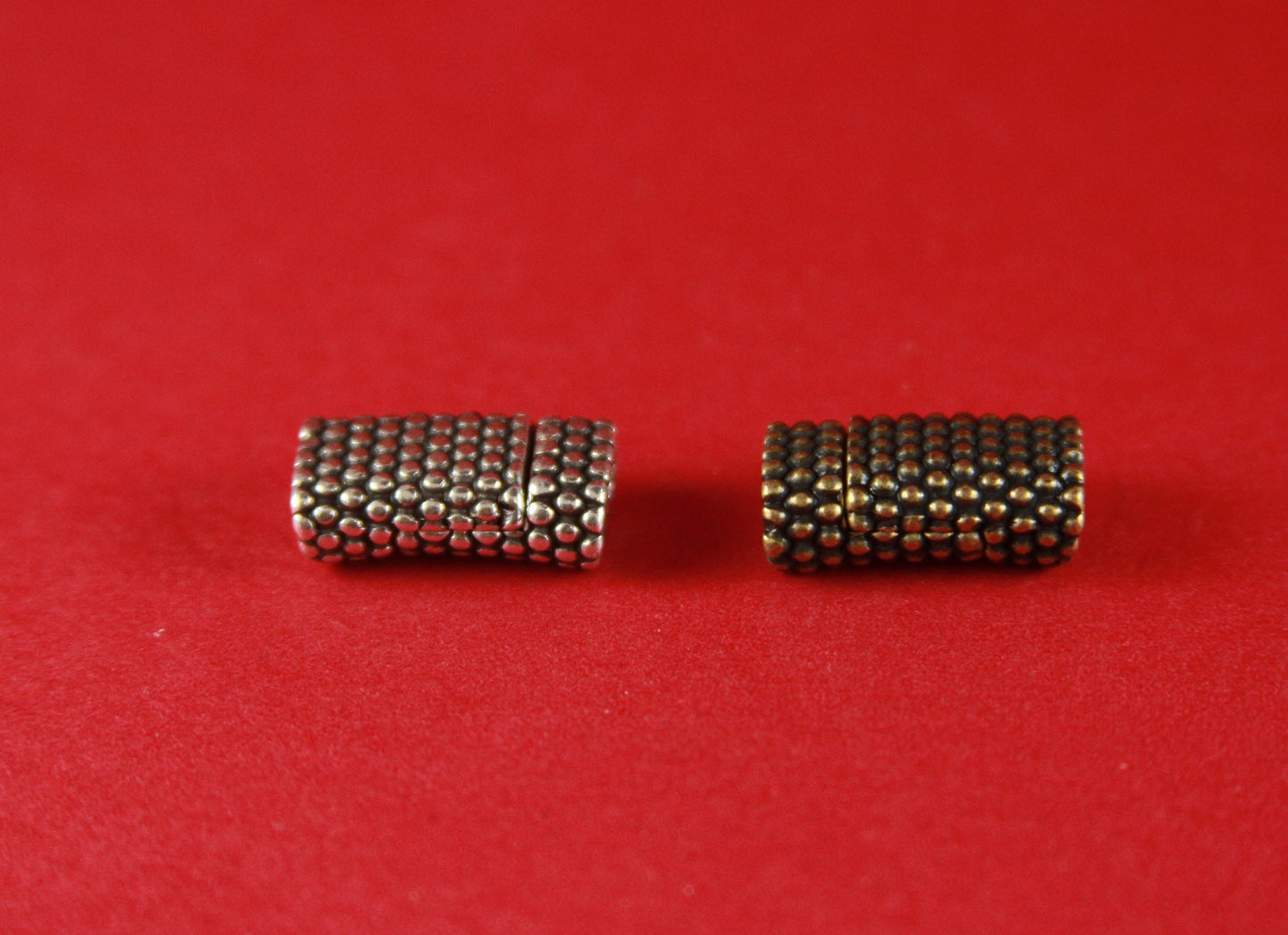 FC0156>>MADE in EUROPE zamak clasp  for flat 6mm cord, beaded clasp for flat cord, clasp for 6mm cord qty1