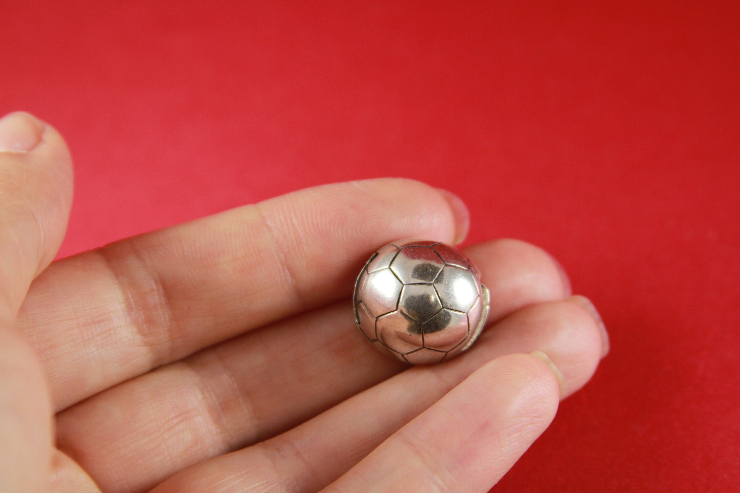 FC0178>>MADE in EUROPE zamak soccer ball clasp, 10mm flat cord  clasp, 10mm soccer ball clasp, (TmBF/10) Qty1