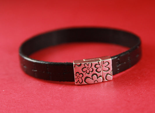 FC0104>>MADE in EUROPE zamak magnetic clasp, 10mm flat cord clasp, flat leather cord magnetic clasp, silver magnetic clasp Qty1