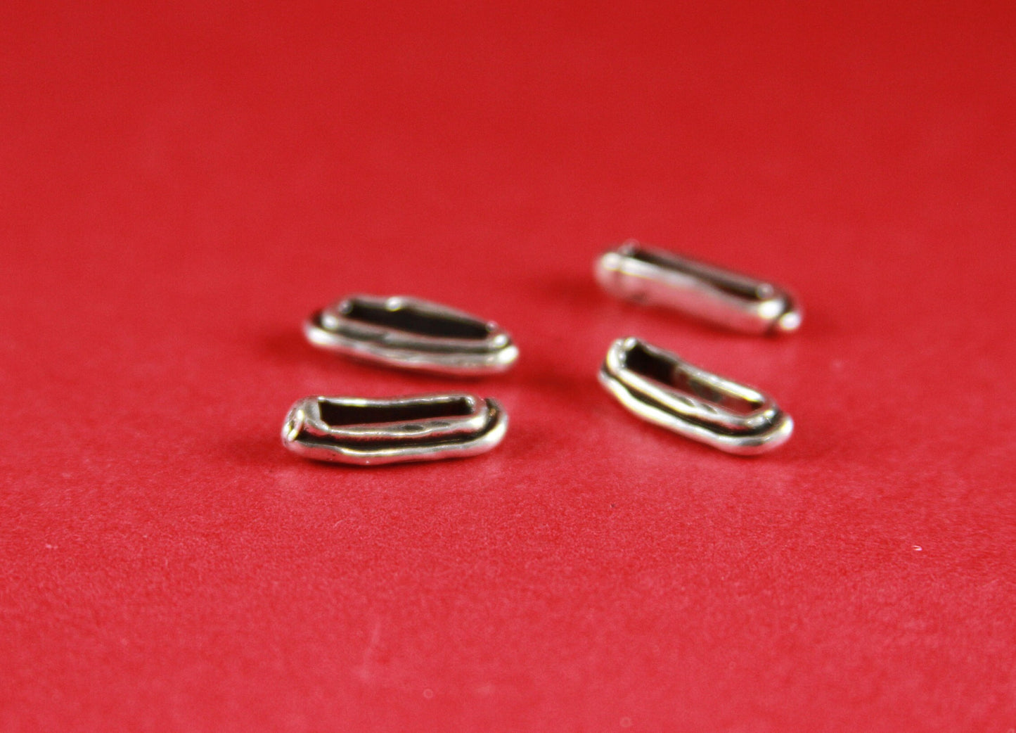 FS0256>>MADE in EUROPE 4 zamak sliders, 10mm flat cord slider bars, 10mm leather cord  sliders, zamak sliders  Qty4