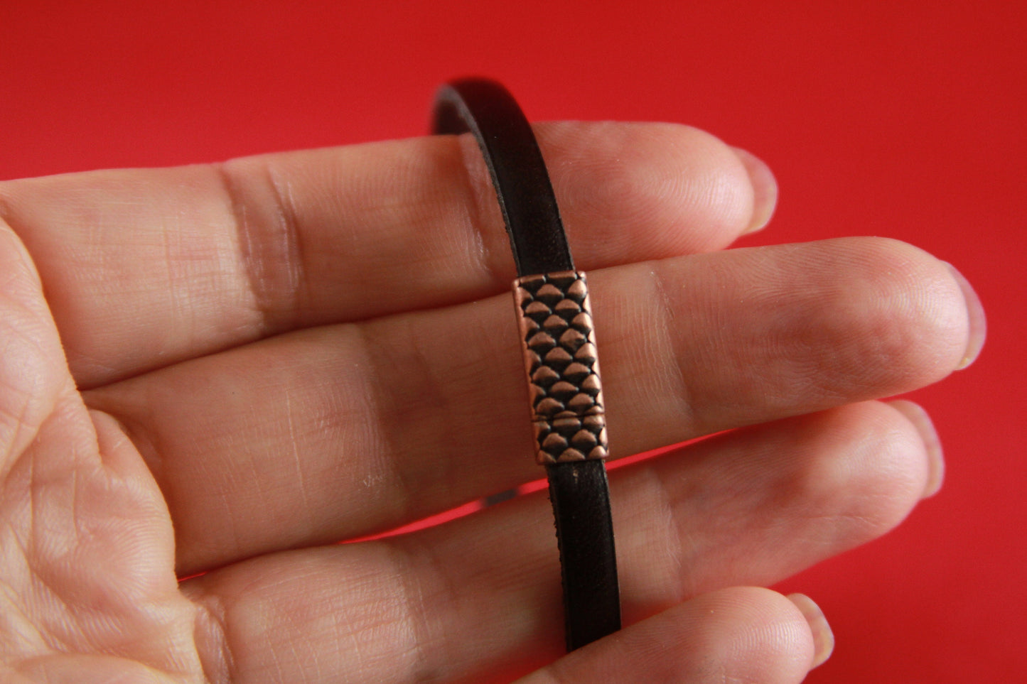 FC0189>>MADE in EUROPE 5mm flat cord zamak clasp , snakeskin clasp, 5mm cord clasp, zamak clasp  Qty1