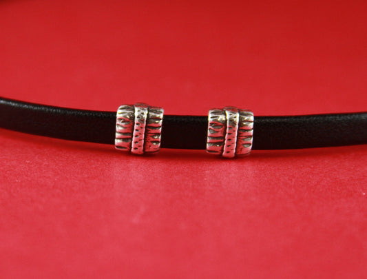 FS0238>>MADE in EUROPE 4 zamak sliders for 6mm cord, flat cord sliders, zamak flat cord slider qty4