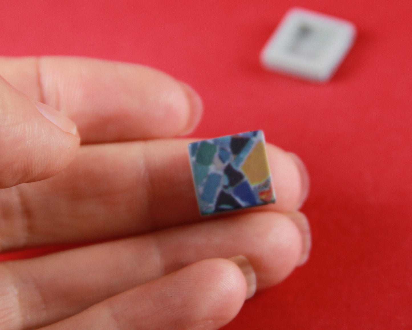FS0240>> MADE IN EUROPE 2 acrylic square sliders, slider for flat cord, 10mm flat cord slider (18F06P) Qty2