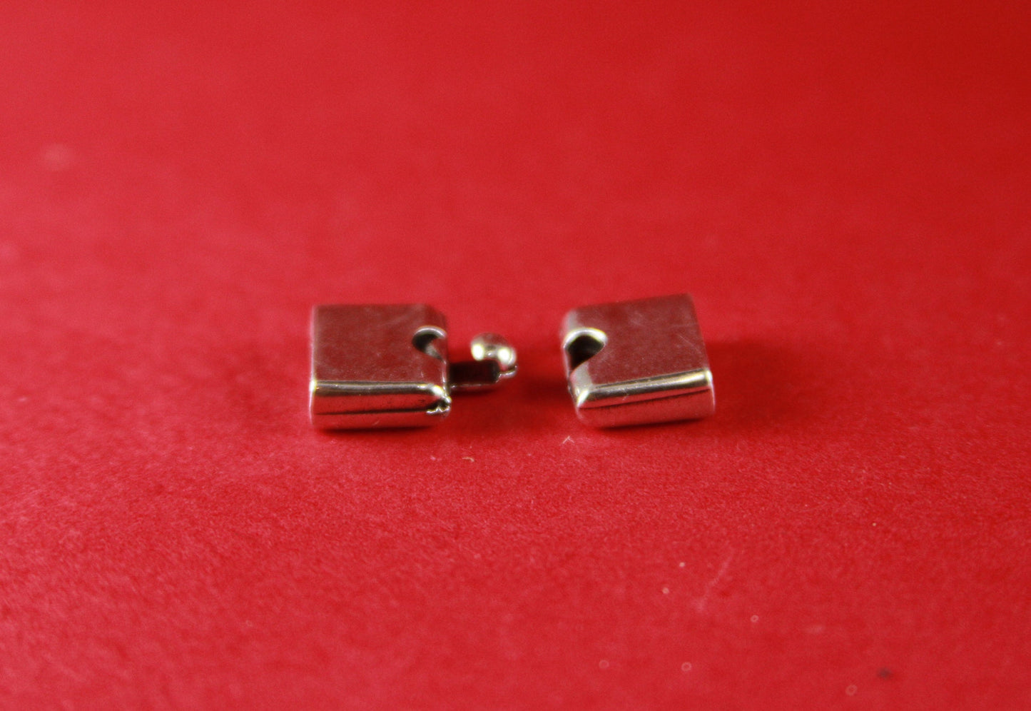 FC0186>>MADE in EUROPE zamak hook clasp, 10mm flat cord clasp, silver hook clasp (CR48) Qty1