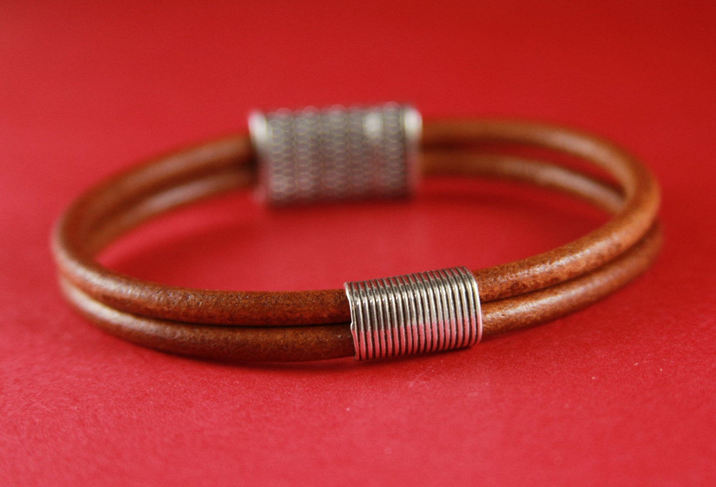 RS0113>>MADE in EUROPE 2 zamak tubes, 8mm hole zamak tube sliders, round cord tubes  (F957G) qty2