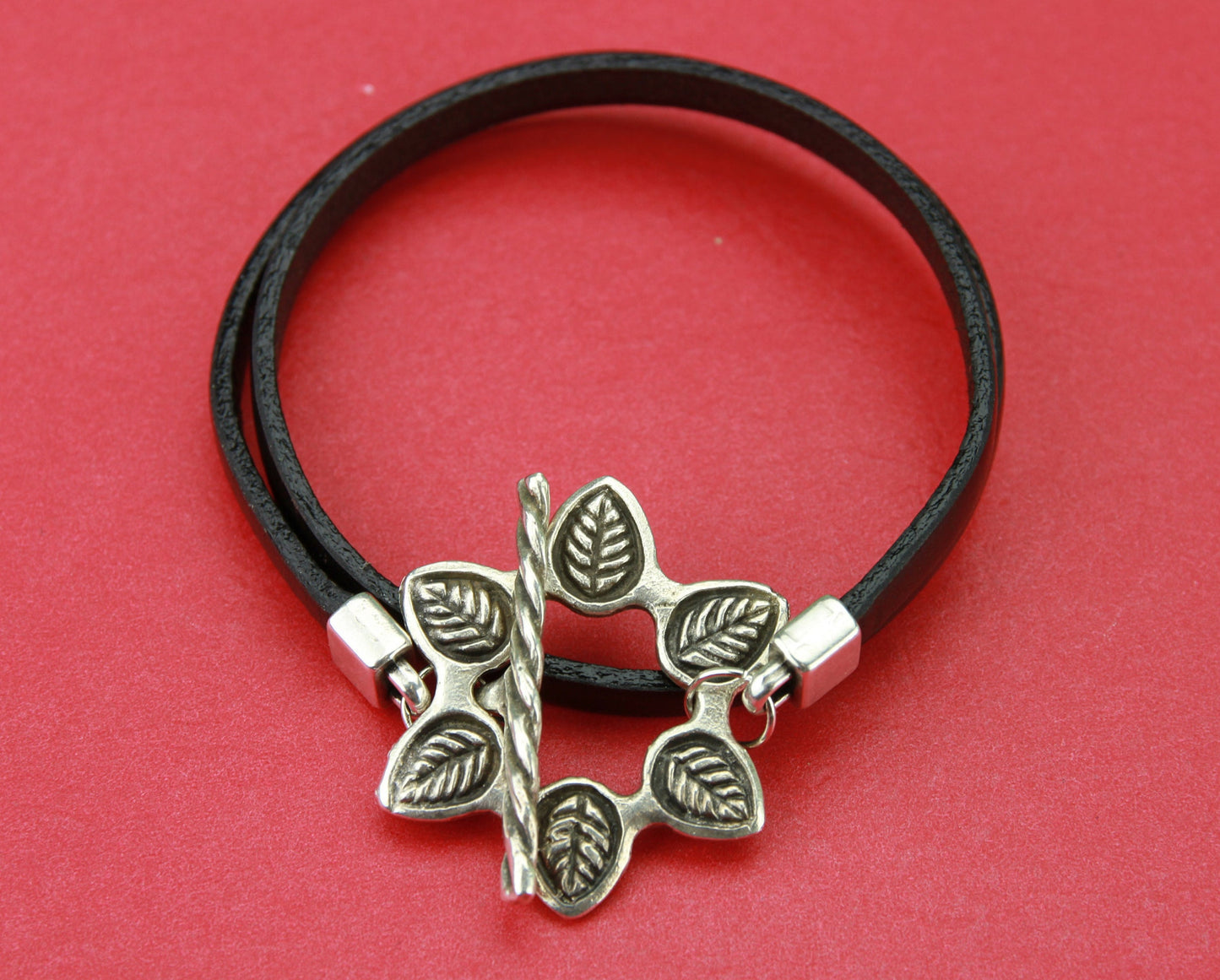 FC0200>>MADE in EUROPE zamak flat toggle clasp, 5mm flat cord flower toggle clasp, 5mm flat cord clasp (X5454/05) Qty1