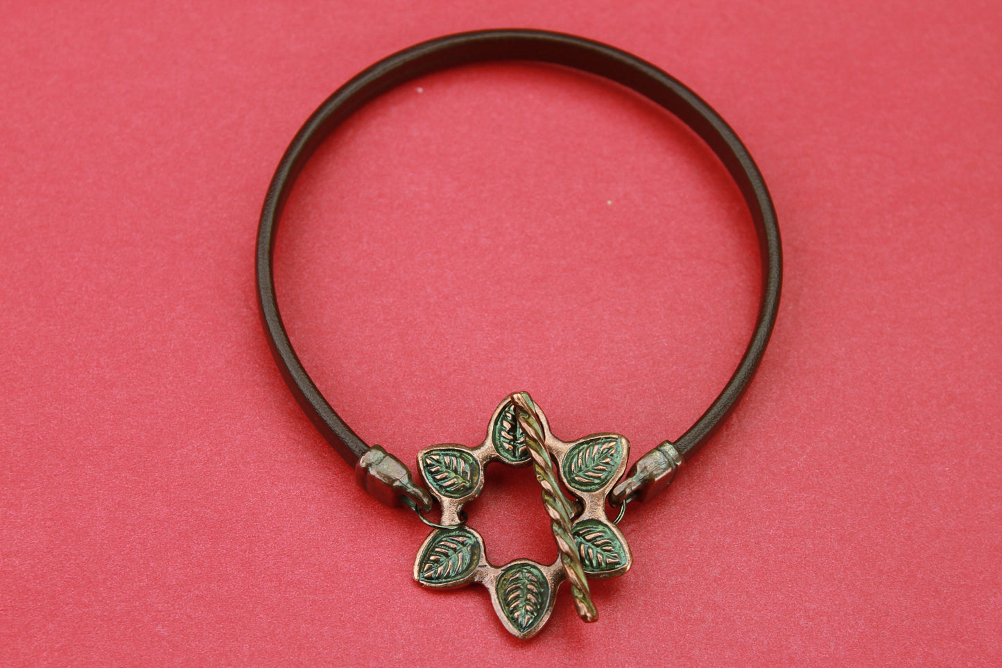 FC0200>>MADE in EUROPE zamak flat toggle clasp, 5mm flat cord flower toggle clasp, 5mm flat cord clasp (X5454/05) Qty1