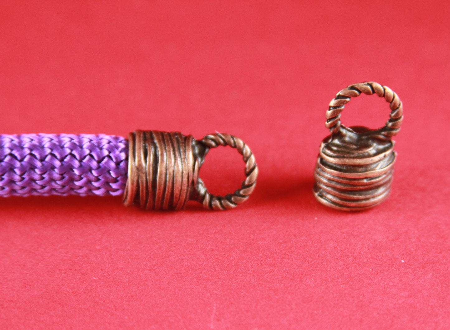 RC0185>> MADE in EUROPE 2 zamak end caps, climbing cord ends, 10mm cord end, climbing cord end caps (6390)Qty2