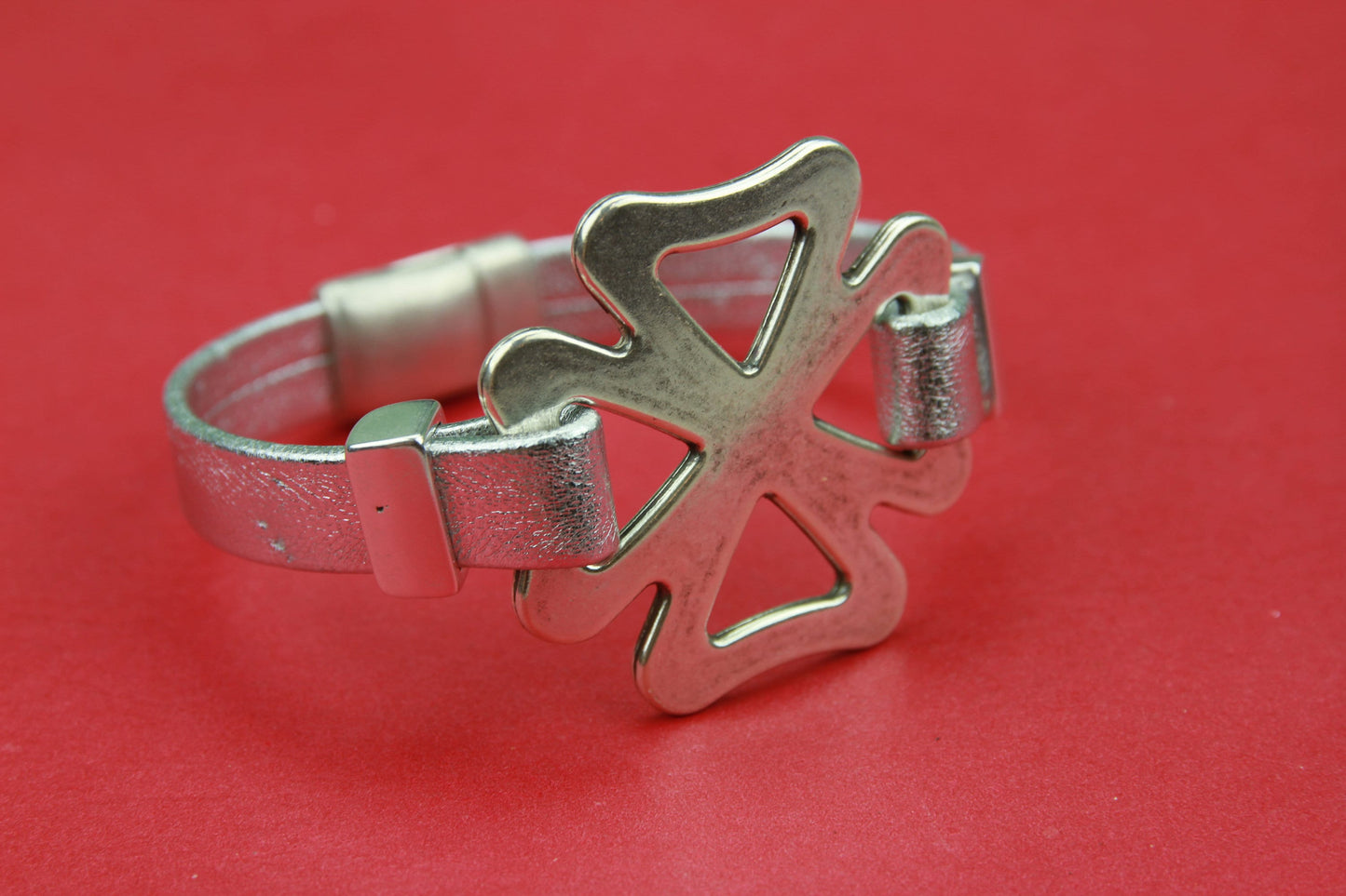 C0076>>MADE in EUROPE zamak flower connector, zamak bracelet component qty1