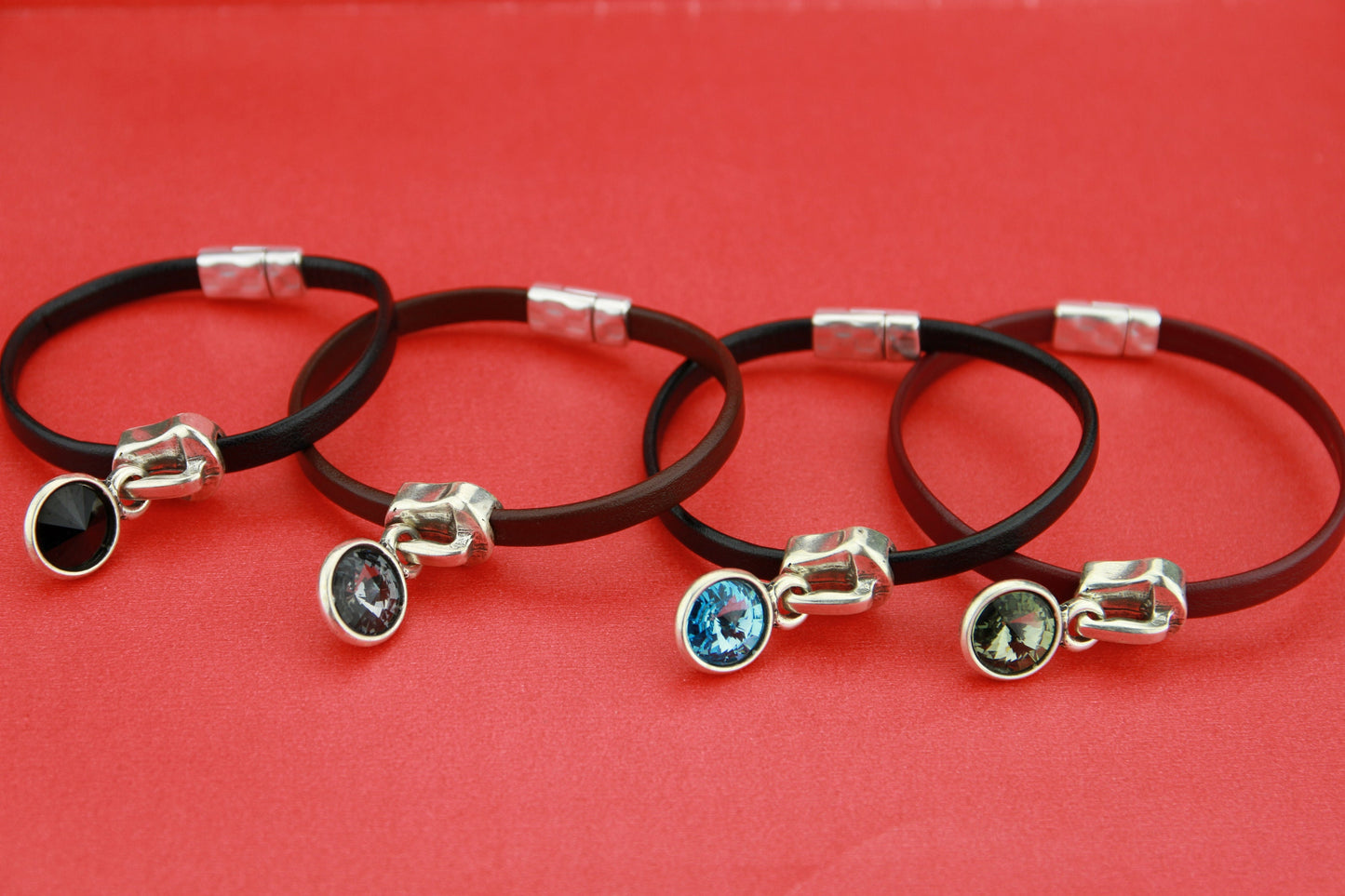 FS0135>>MADE in EUROPE zamak zipper slider with Swarovski crystal for 6mm cord, zamak 6mm cord zipper slider (7252) qty1