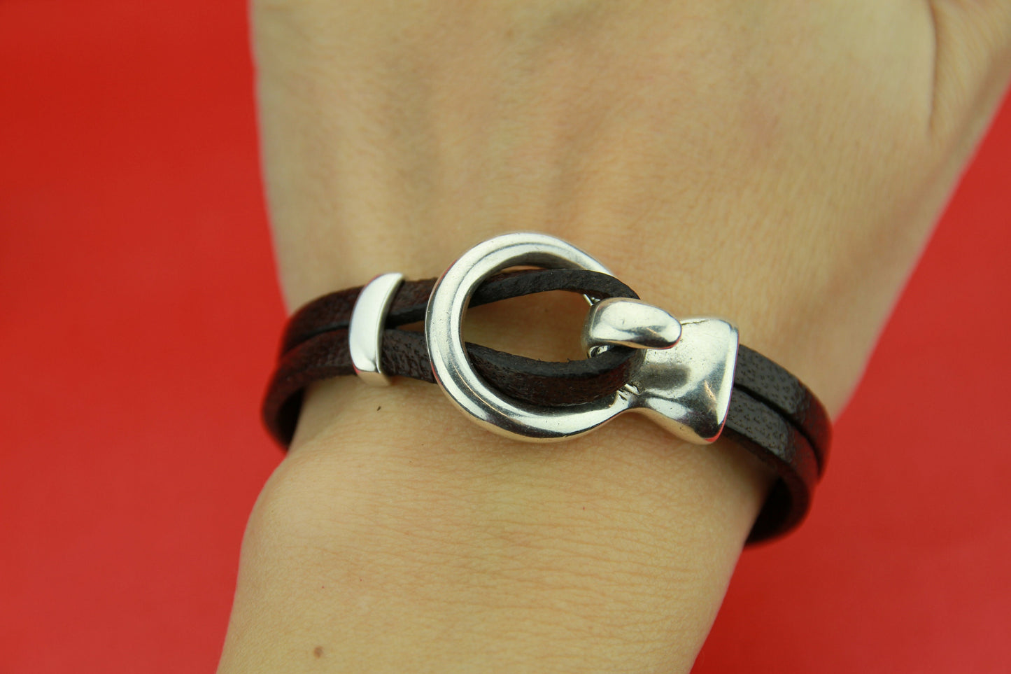 FC0112>>MADE in EUROPE zamak hook clasp with slider,double strand 5mm cord clasp,5mm flat cord clasp,  hook and loop clasp (6572/25)Qty 1set