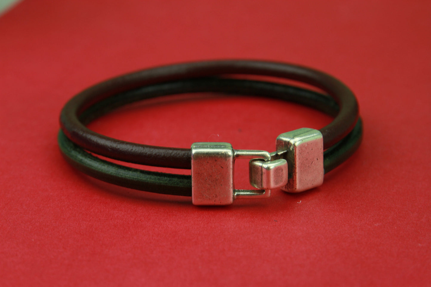 RC0129>>MADE in EUROPE zamak hook clasp, double strand hook clasp, 5mm round cord zamak clasp (6931) Qty1
