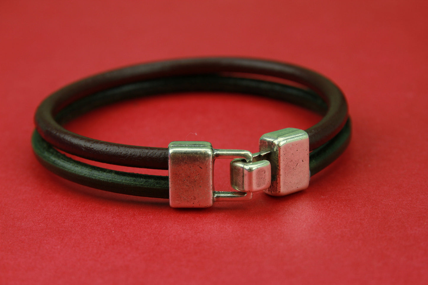 RC0129>>MADE in EUROPE zamak hook clasp, double strand hook clasp, 5mm round cord zamak clasp (6931) Qty1