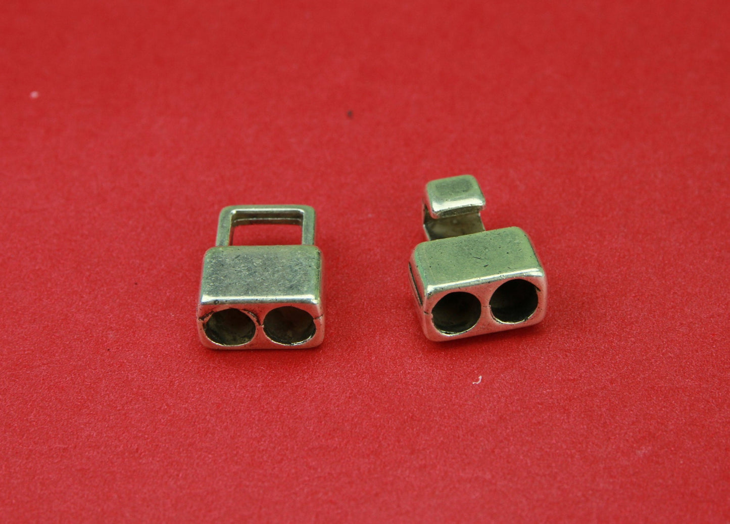 RC0129>>MADE in EUROPE zamak hook clasp, double strand hook clasp, 5mm round cord zamak clasp (6931) Qty1