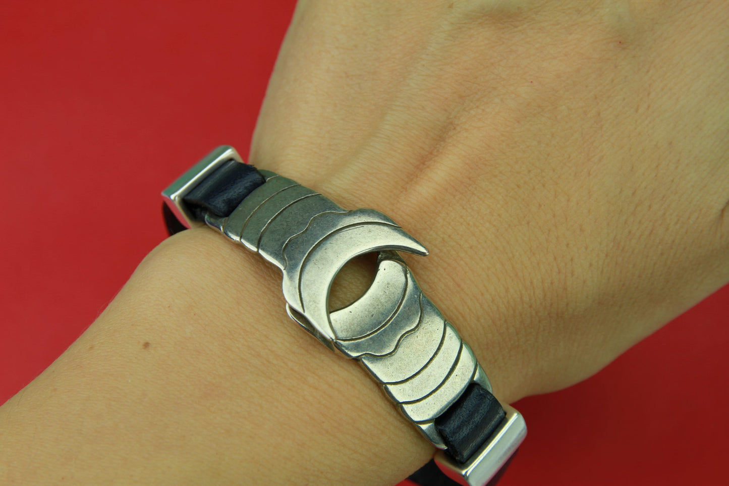 C0112>>MADE in EUROPE zamak connector, 10mm cord connector, flat 10mm leather cord connector  Qty 1