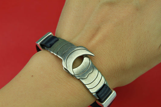 C0112>>MADE in EUROPE zamak connector, 10mm cord connector, flat 10mm leather cord connector  Qty 1