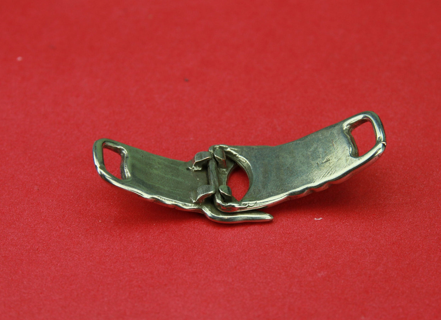 C0112>>MADE in EUROPE zamak connector, 10mm cord connector, flat 10mm leather cord connector  Qty 1