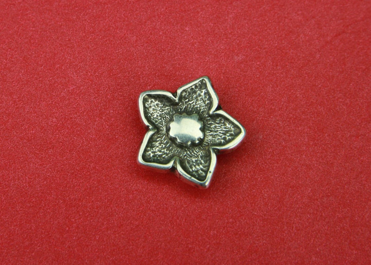 FS0132>>MADE IN EUROPE 2 zamak flower sliders 10mm flat cord, 10mm flat cord flower slider, Qty2