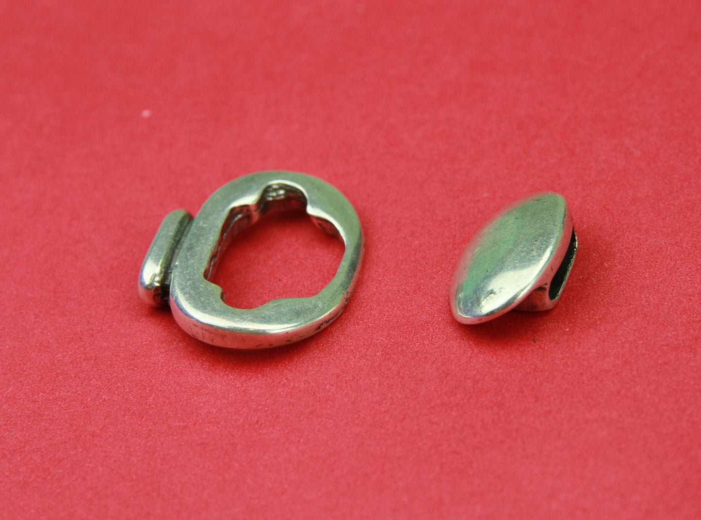 FC0292>> MADE in EUROPE zamak button clasp, 10mm flat cord clasp, two parts button clasp (6926) Qty1