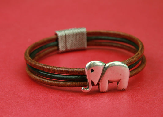 FS0122>>MADE in EUROPE 2 zamak elephant sliders, zamak sliders for round or flat leather cord Qty2