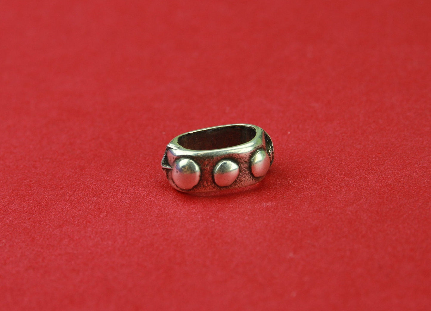 LS0094>> MADE IN EUROPE 2 zamak ring sliders, licorice ring slider, 10x6mm  sliders, silver ring sliders Qty2