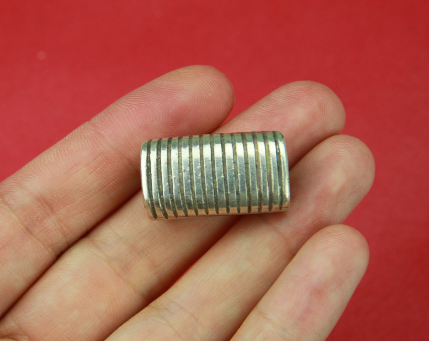 LS0061>>MADE in EUROPE  zamak slider tube, licorice cord zamak slider, large tube slider, 10x6mm tube slider (6682) Qty1