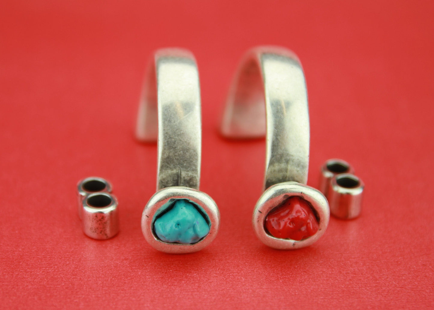 B0049/50>>MADE in EUROPE zamak button half bracelet +loop maker slider, zamak half bracelet for 5mm round cord (6724/5) Qty1
