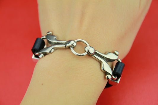 C0111>>MADE in EUROPE zamak connector, 10mm cord connector, flat 10mm leather cord connector Qty 1