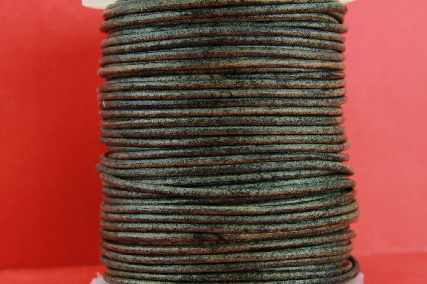 MADE IN EUROPE 6 feet 2mm leather cord, 2mm grey leather cord, 2mm round distressed grey leather cord, (SER2VGR)