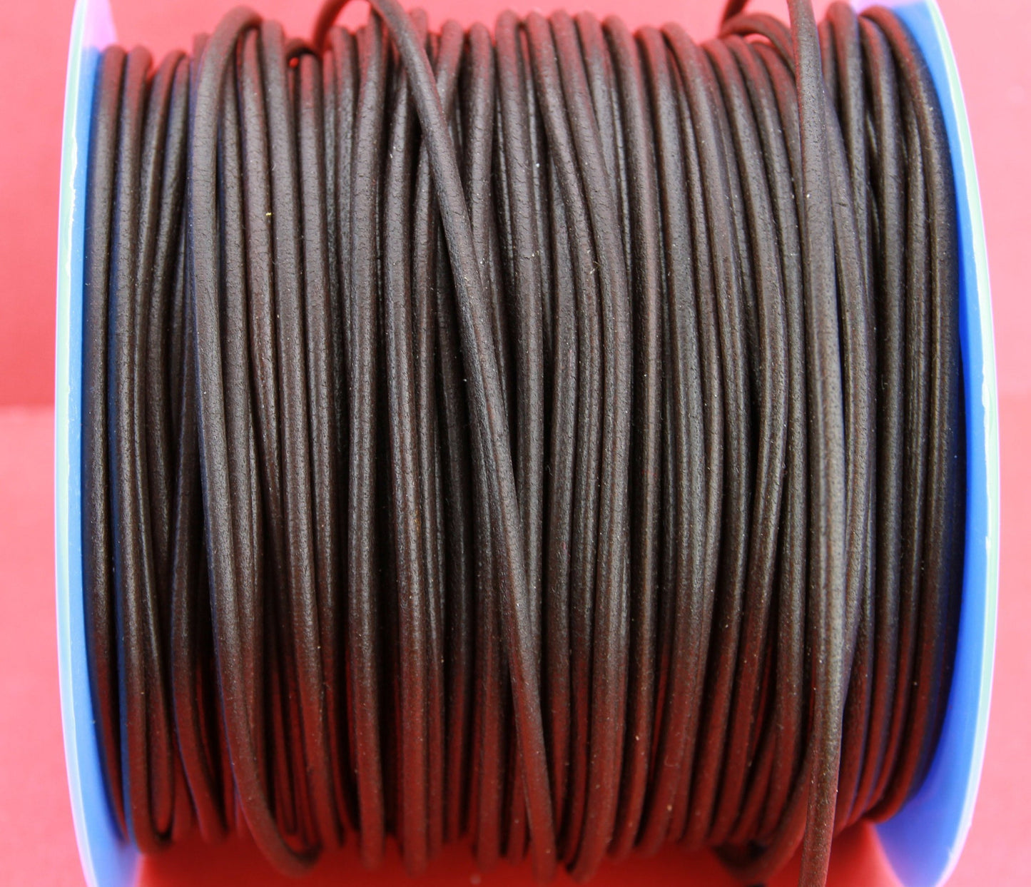 MADE IN SPAIN 6 feet 3mm leather cord, 3mm brown leather cord, 3mm round dark brown leather cord,(3ANITES)