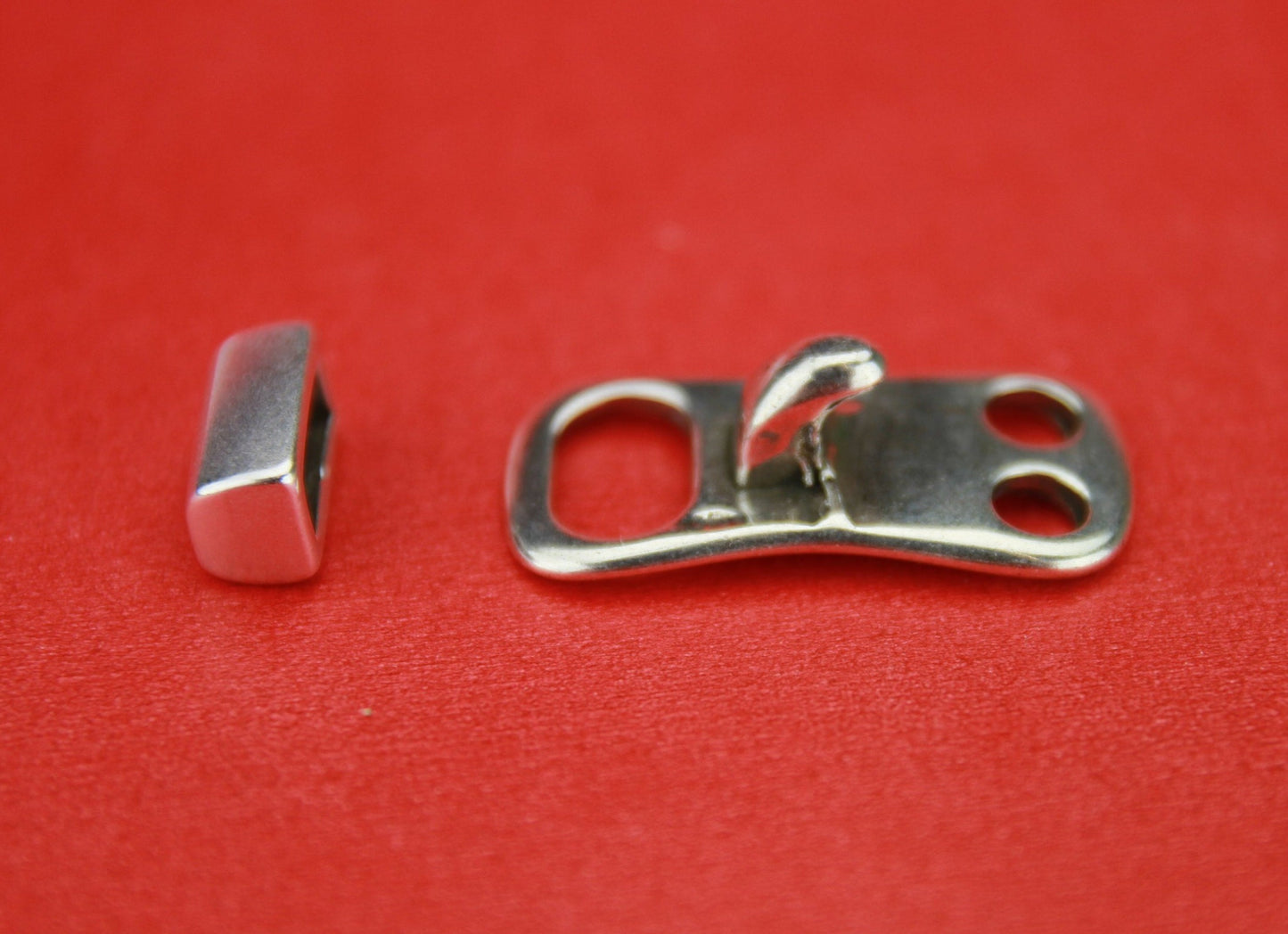 FC0284>>MADE in EUROPE zamak hook clasp with loop maker finding,5mm flat cord clasp,  hook and loop clasp (7308S)Qty 1set