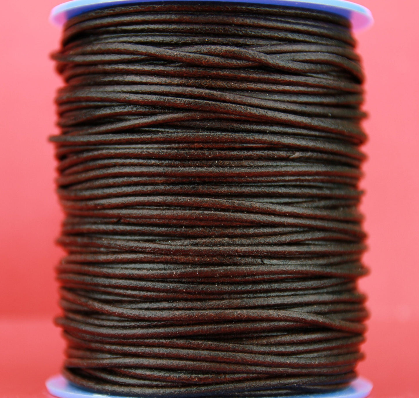 MADE IN EUROPE 6 feet 2mm leather cord, 2mm dark brown leather cord, 2mm round distressed brown leather cord, (2ANITES)