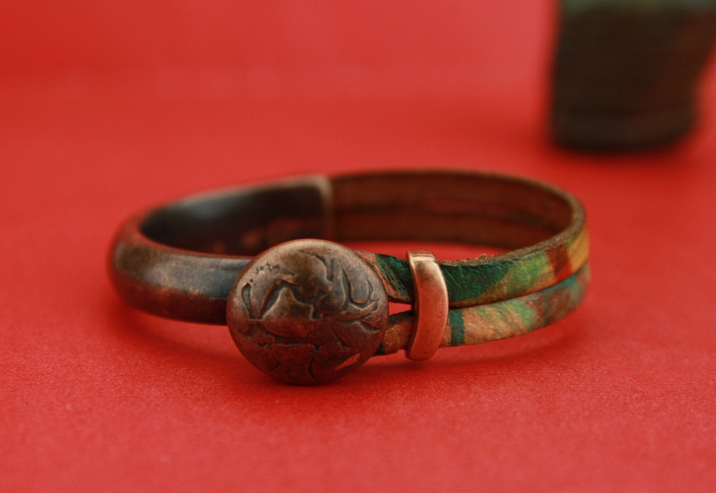 B0020>>MADE in EUROPE zamak button half bracelet+ finding, zamak engraved button  half bracelet,  Qty 1set
