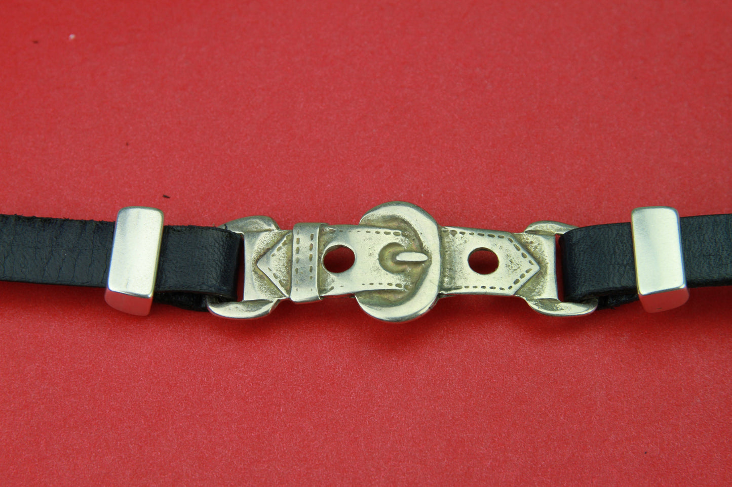 C0086>>MADE in EUROPE zamak buckle connector, 10mm cord connector, flat 10mm leather cord belt buckle connector  Qty 1