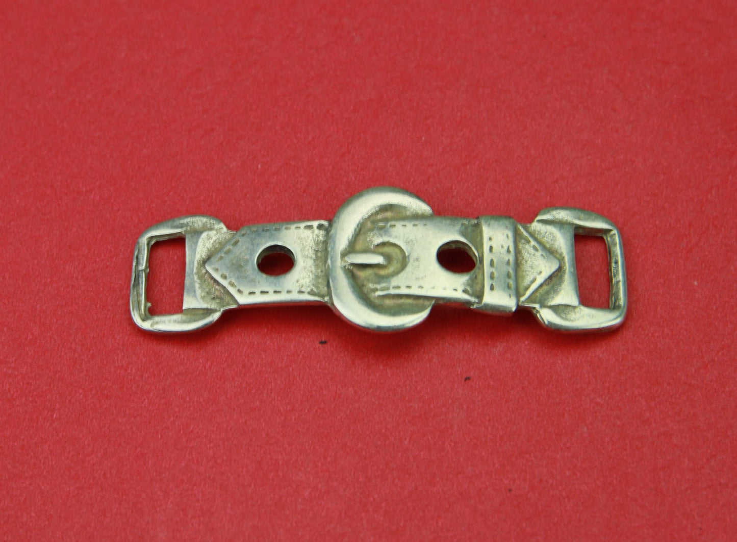 C0086>>MADE in EUROPE zamak buckle connector, 10mm cord connector, flat 10mm leather cord belt buckle connector  Qty 1