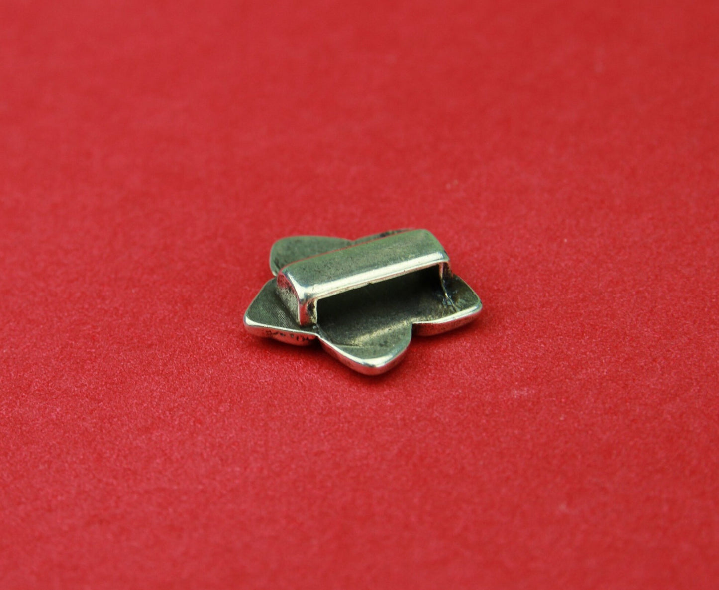 FS0132>>MADE IN EUROPE 2 zamak flower sliders 10mm flat cord, 10mm flat cord flower slider, Qty2