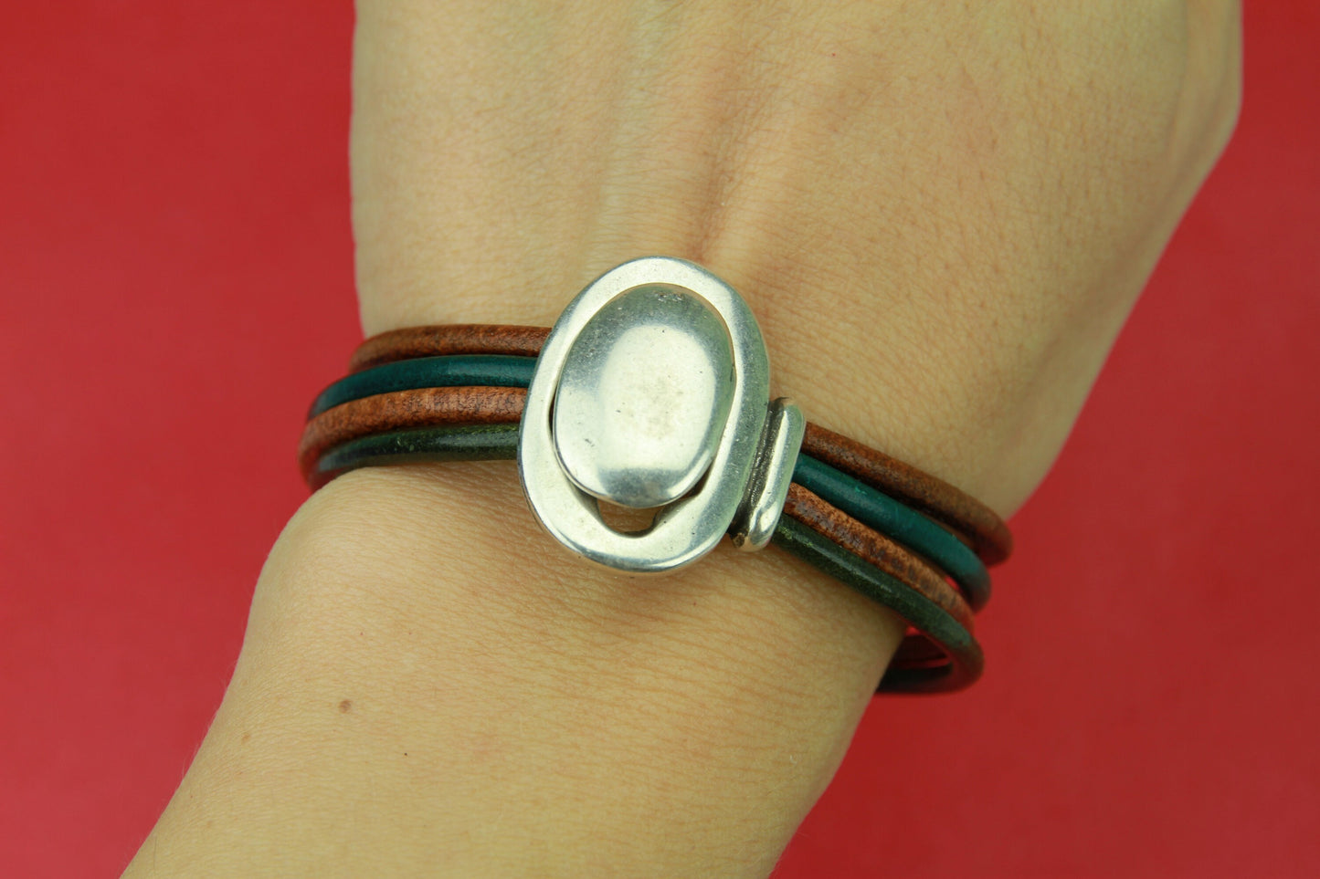FC0292>> MADE in EUROPE zamak button clasp, 10mm flat cord clasp, two parts button clasp (6926) Qty1