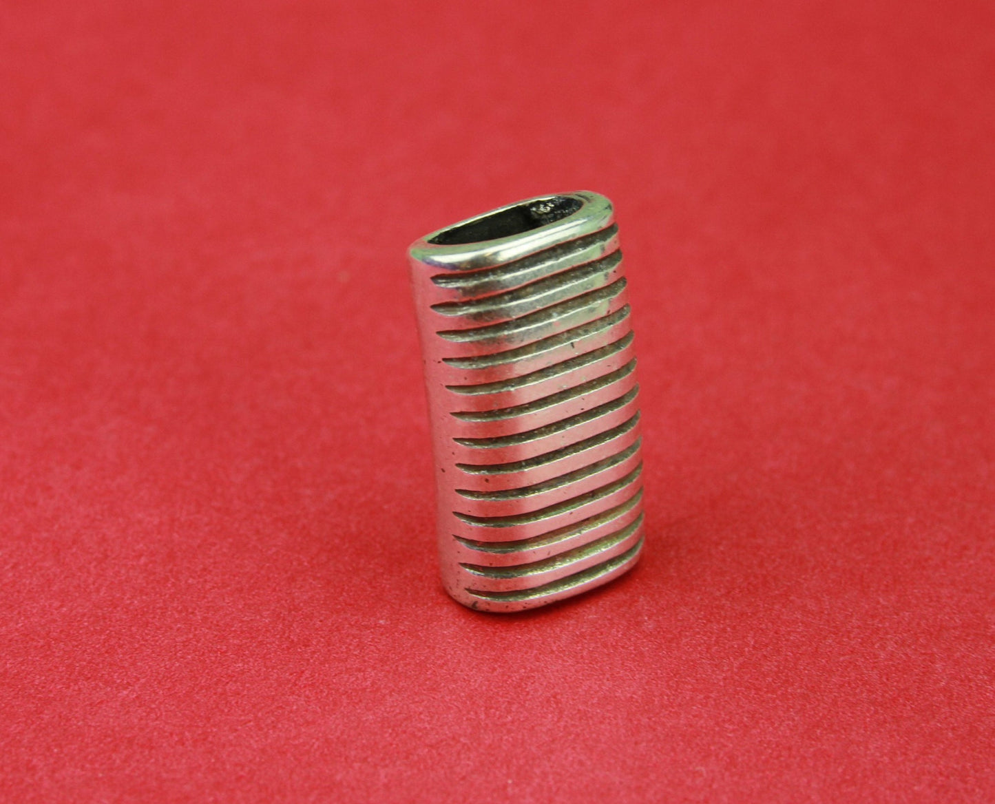 LS0061>>MADE in EUROPE  zamak slider tube, licorice cord zamak slider, large tube slider, 10x6mm tube slider (6682) Qty1