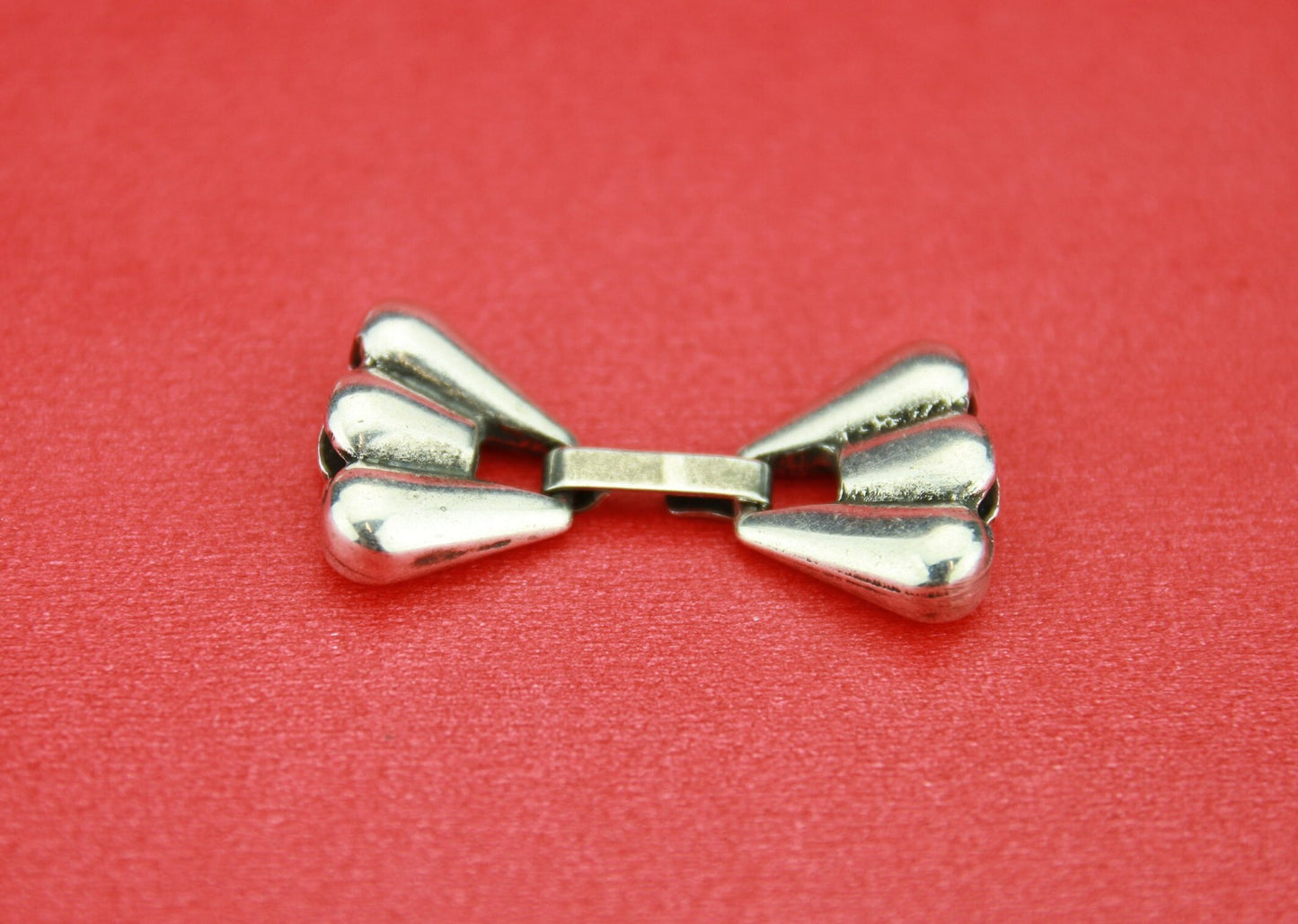 FC0101>>MADE in EUROPE zamak snap clasp, silver flat cord clasp, 10mm flat cord clasp, flat cord snap clasp Qty1