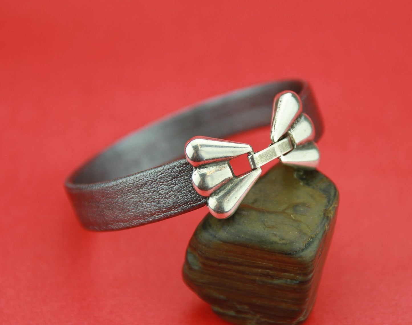 FC0101>>MADE in EUROPE zamak snap clasp, silver flat cord clasp, 10mm flat cord clasp, flat cord snap clasp Qty1