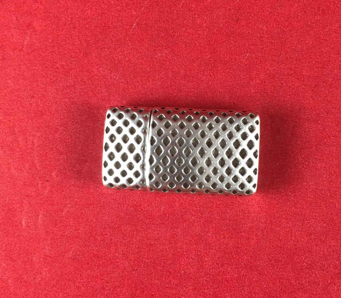 FC0238>>MADE in EUROPE zamak clasp, flat cord clasp, 10mm flat cord clasp, leather cord clasp  Qty1